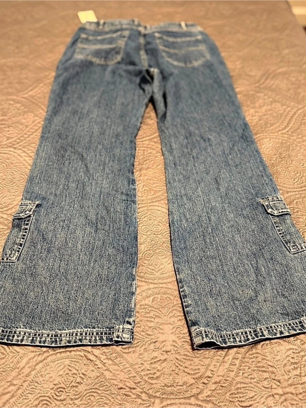 Arizona Jean Co. Wide Leg Cargo Jeans Blue Size 16/2 (Plus)